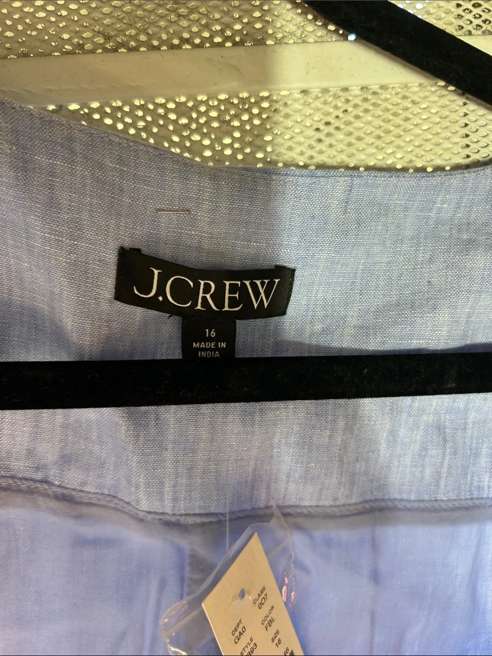 J. Crew Powder Blue Linen Button-Front Vest